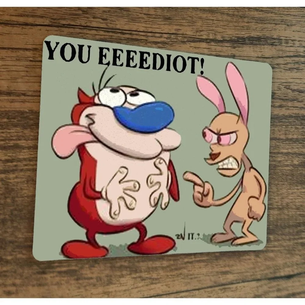 You Eeediot‎ Ren and Stimpy Mouse Pad